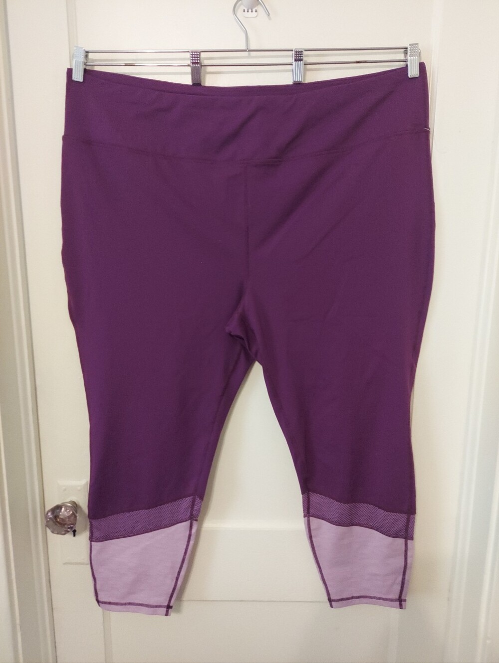 Torrid Active Purple Mesh Leggings Womens 5 Stretch High Rise Moisture Wicking